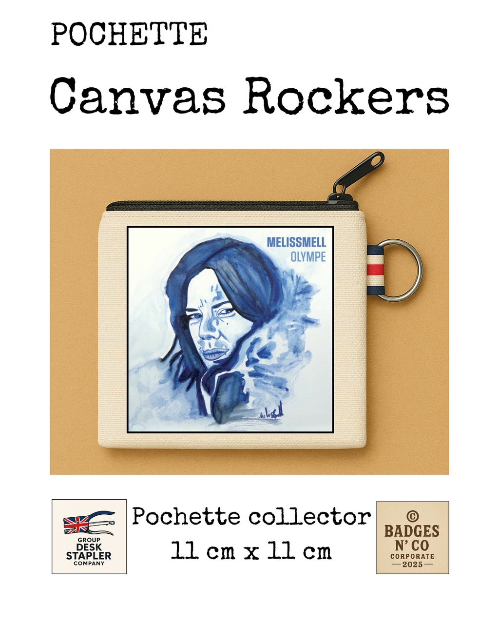 Pochette Melissmell 11x11 cm chanson française rock engagée collector