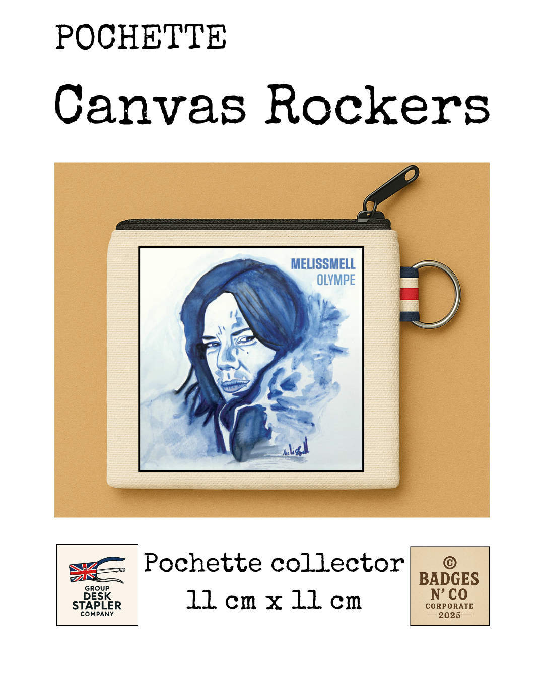 Pochette Melissmell 11x11 cm chanson française rock engagée collector