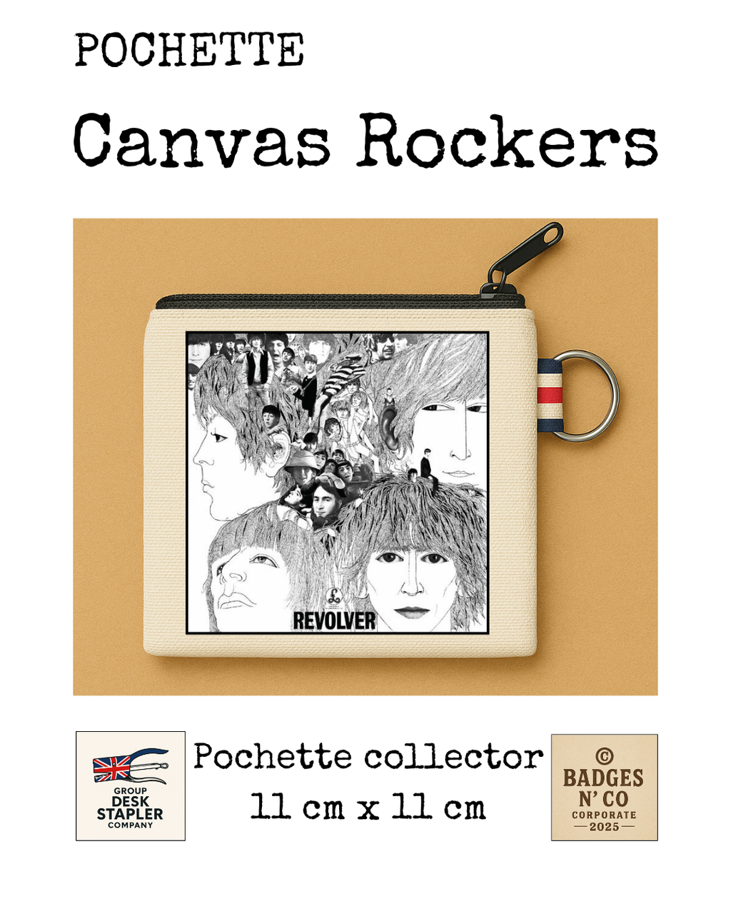 Pochette The Beatles Canvas Rocker collector 11x11 cm (Copie)
