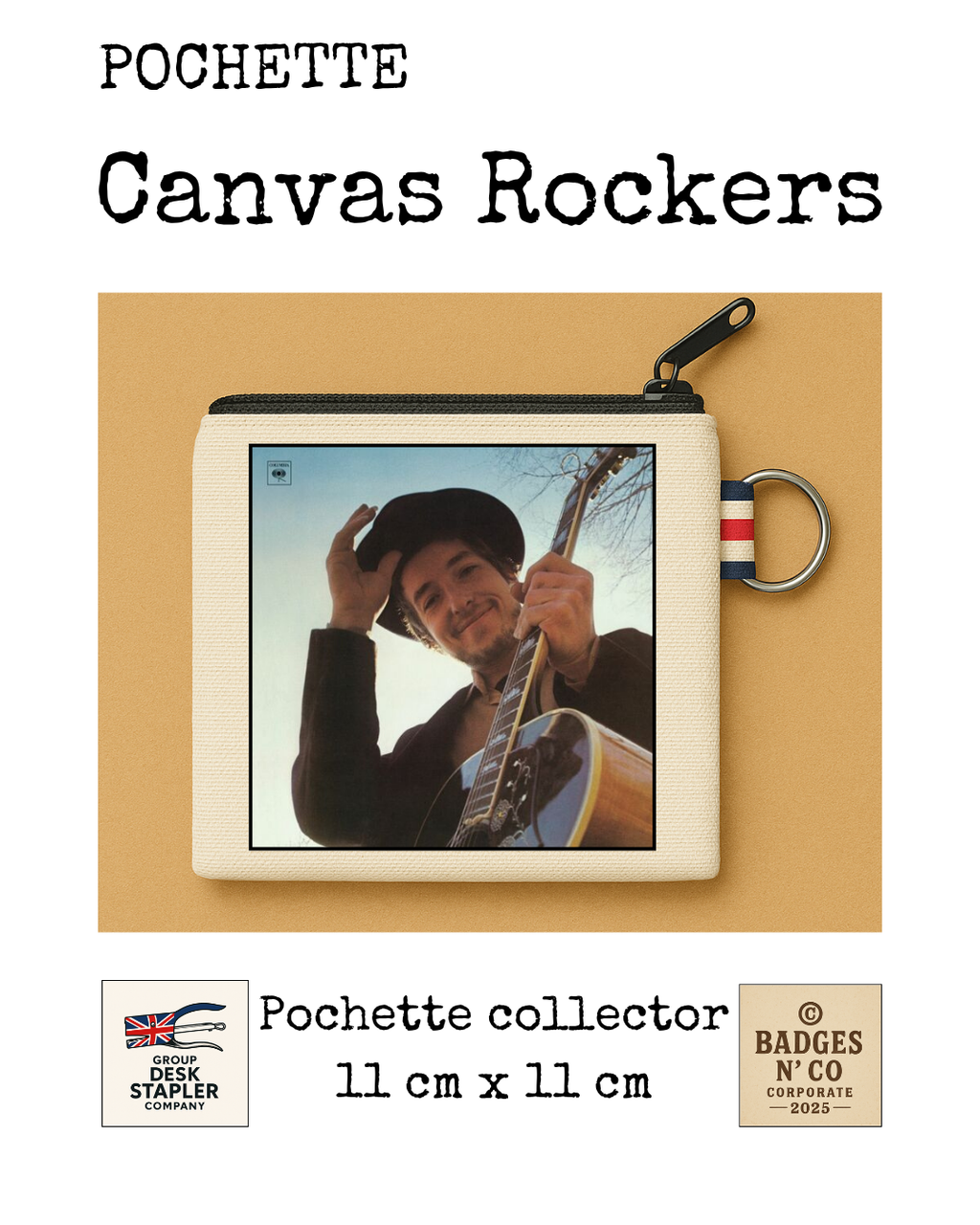 Pochette Bob Dylan Canvas Rocker collector 11x11 cm (Copie)