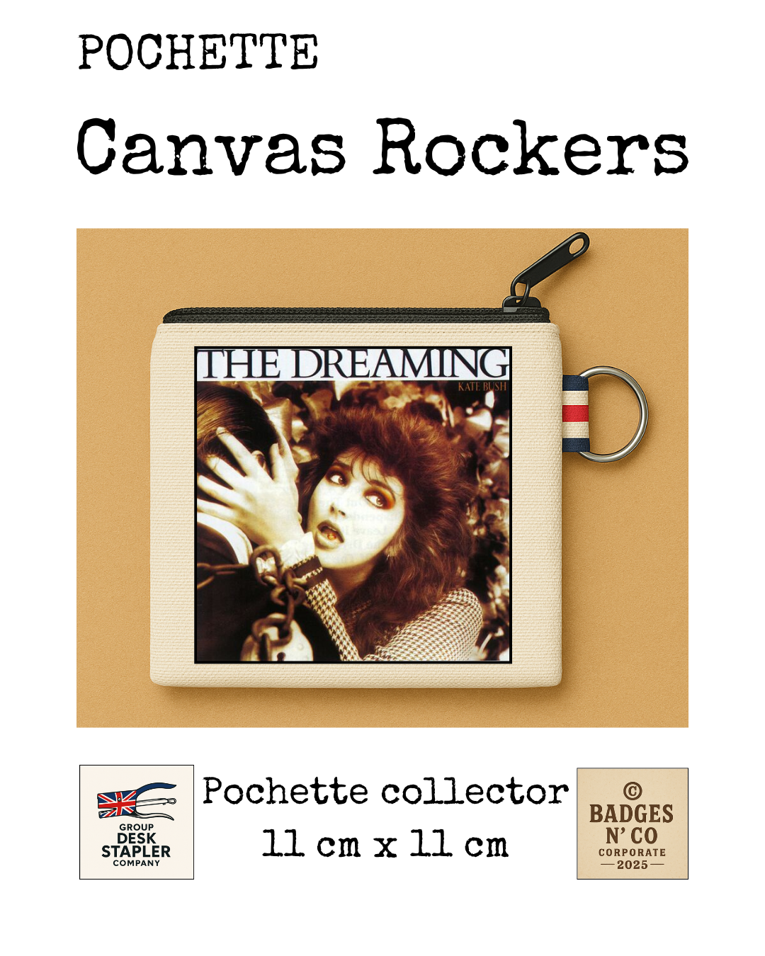 Pochette Kate Bush Canvas Rocker collector 11x11 cm