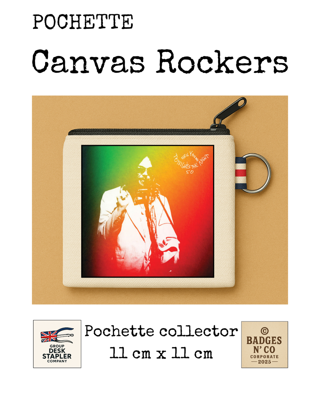 Neil Young Pochette Canvas Rockers 11x11 cm Collector