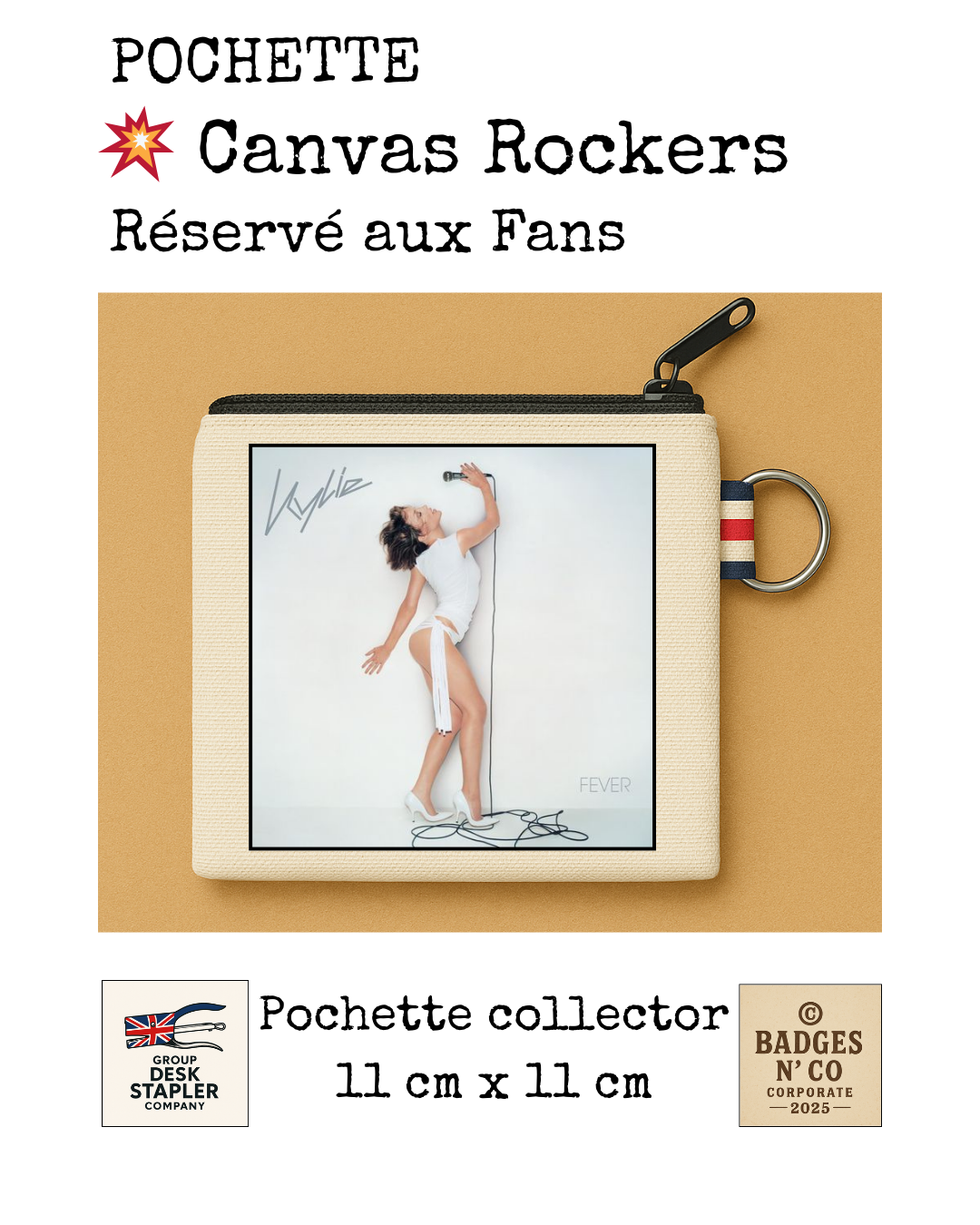 Kylie Minogue Pochette Canvas Rockers 11x11 cm Collector