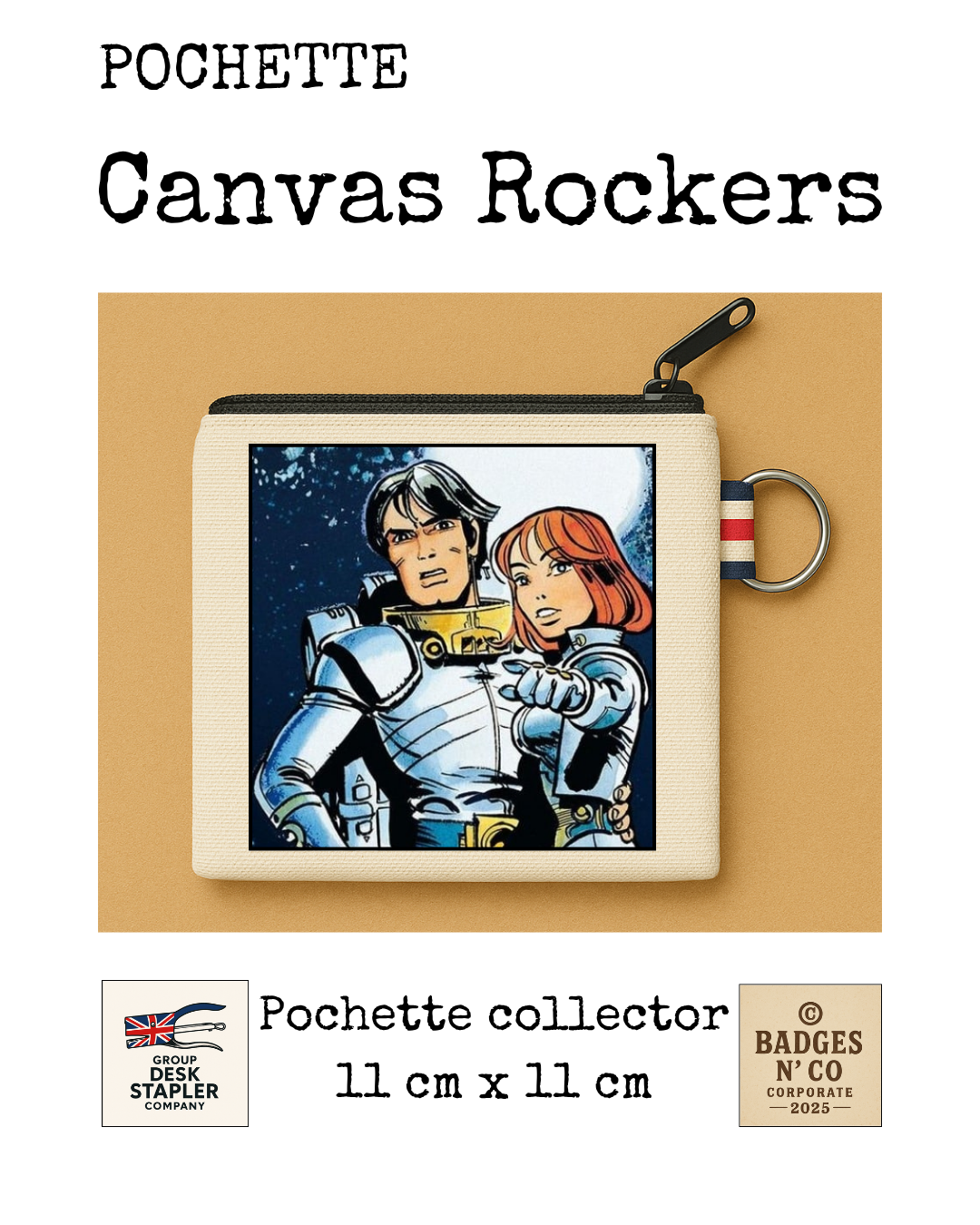 Pochette Valérian et Laureline Canvas Rocker collector 11x11 cm