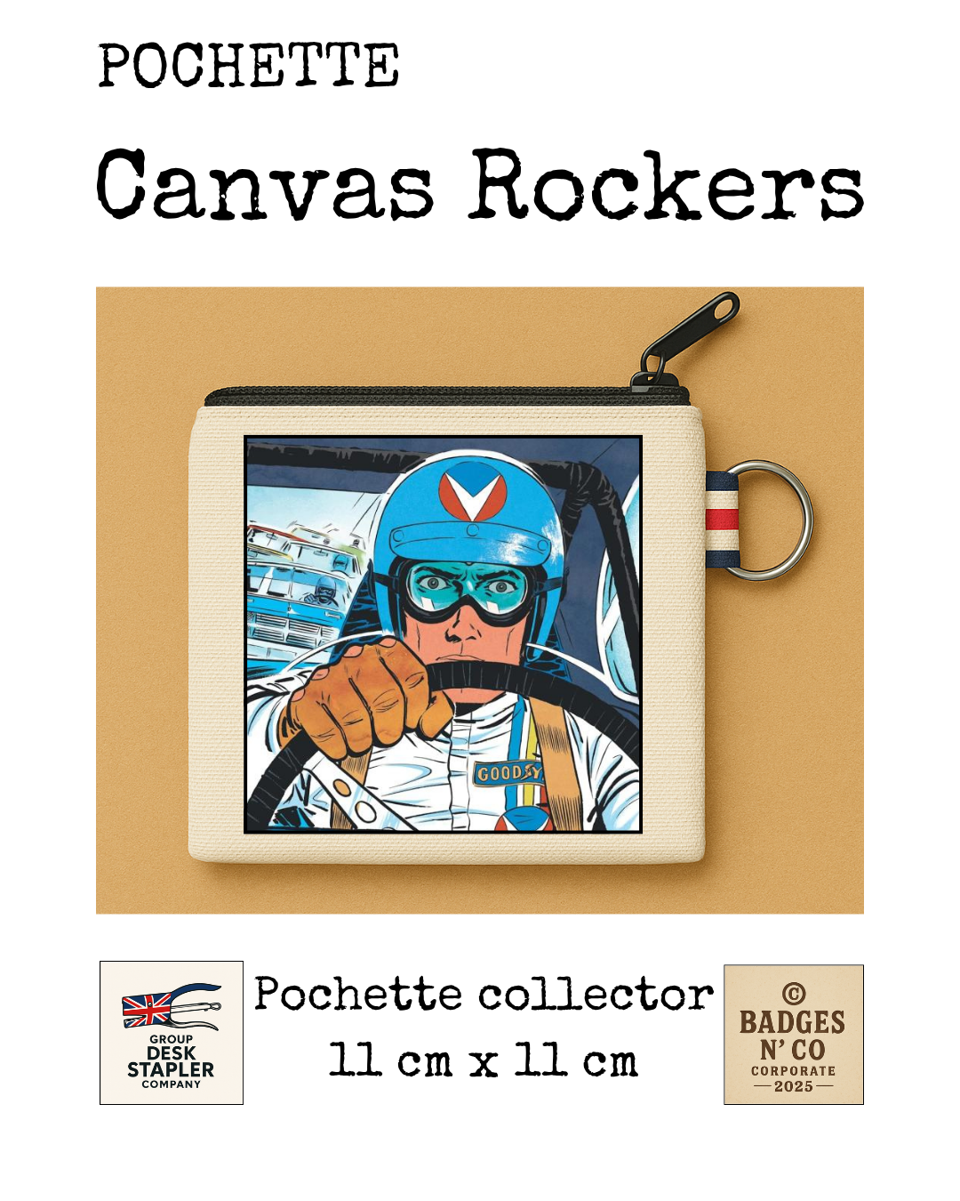 Pochette Michel Vaillant Canvas Rocker collector 11x11 cm