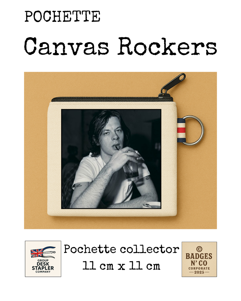Pochette Benjamin Biolay Canvas Rocker collector 11x11 cm