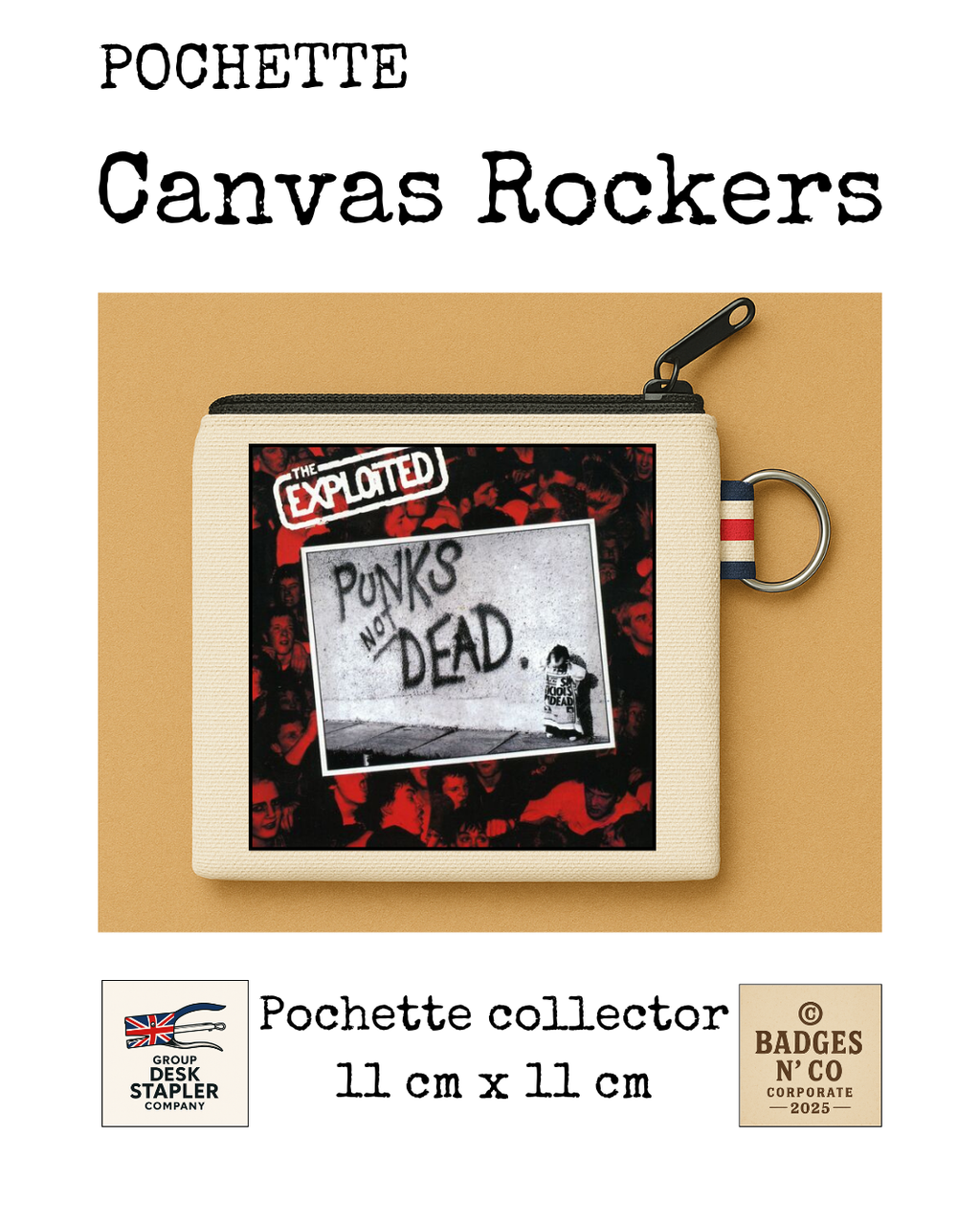 The Exploited Pochette Canvas Rockers 11x11 cm Collector