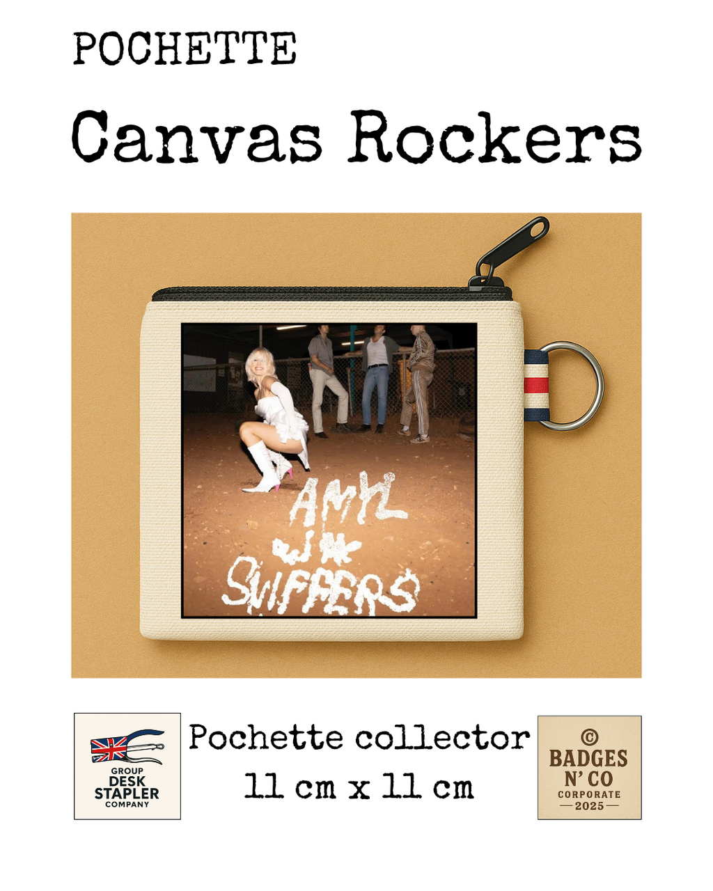 Amyl and The Sniffers Pochette Canvas Rockers 11x11 cm Collector