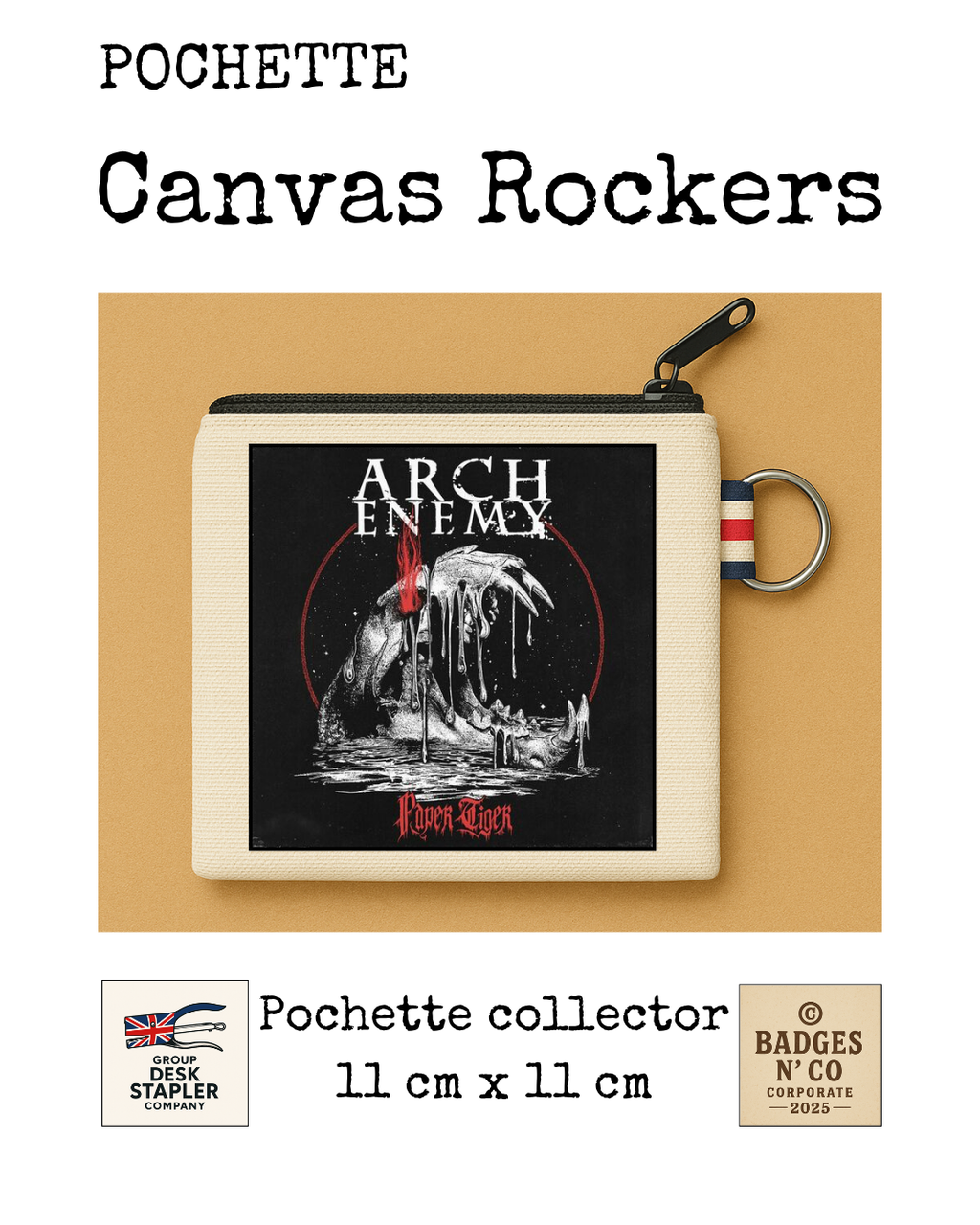 Pochette Arch Enemy Canvas Rocker collector 11x11 cm