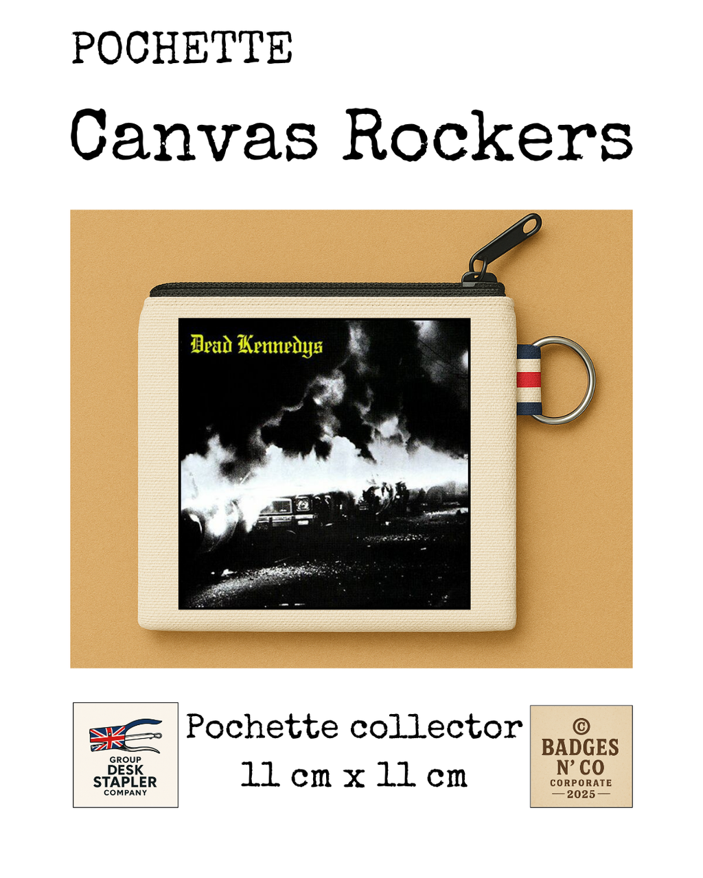 Dead Kennedys Pochette Canvas Rockers 11x11 cm Collector