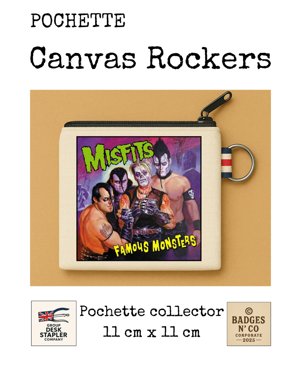 The Misfits Pochette Canvas Rockers 11x11 cm Collector