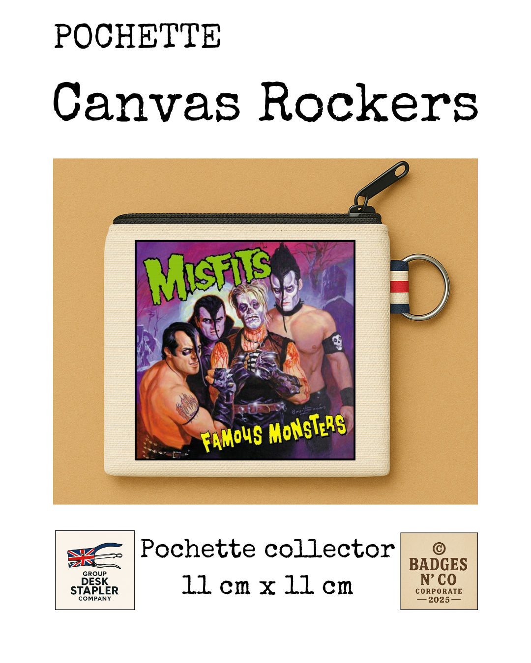 The Misfits Pochette Canvas Rockers 11x11 cm Collector