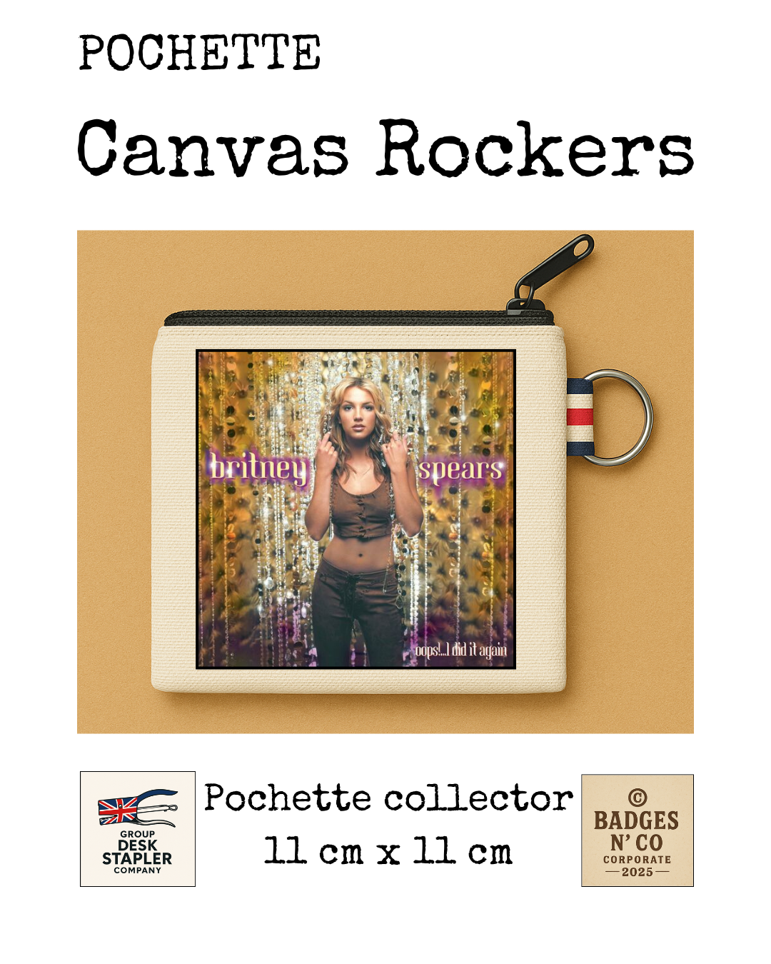 Britney Spears Pochette Canvas Rockers 11x11 cm Collector