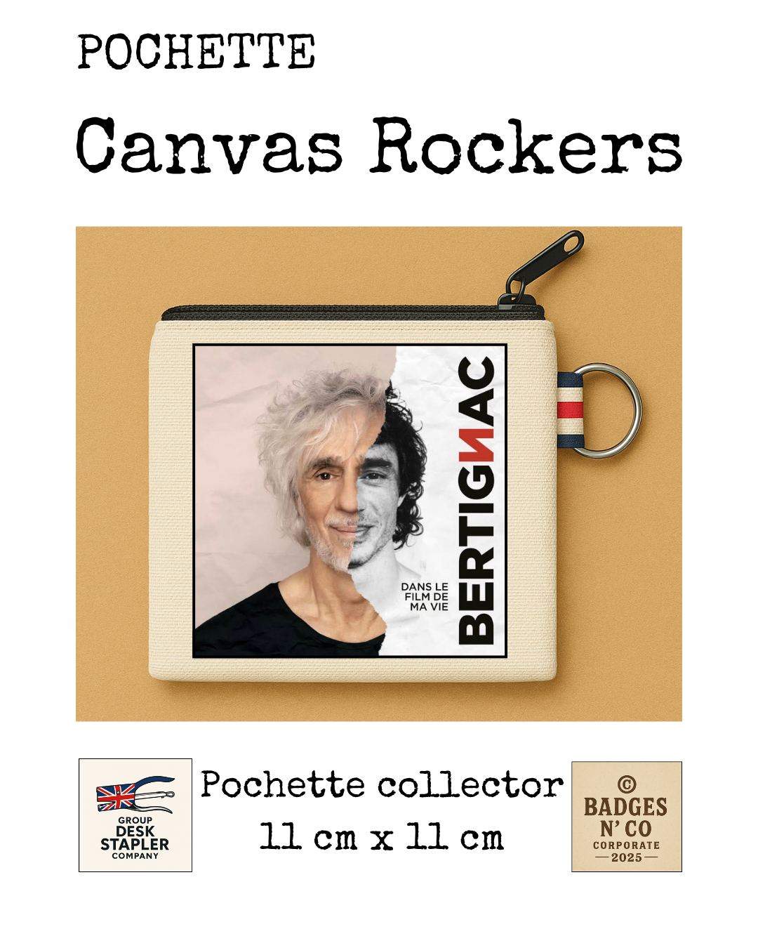 Pochette Louis Bertignac 11x11 cm rock français guitare collector design musical