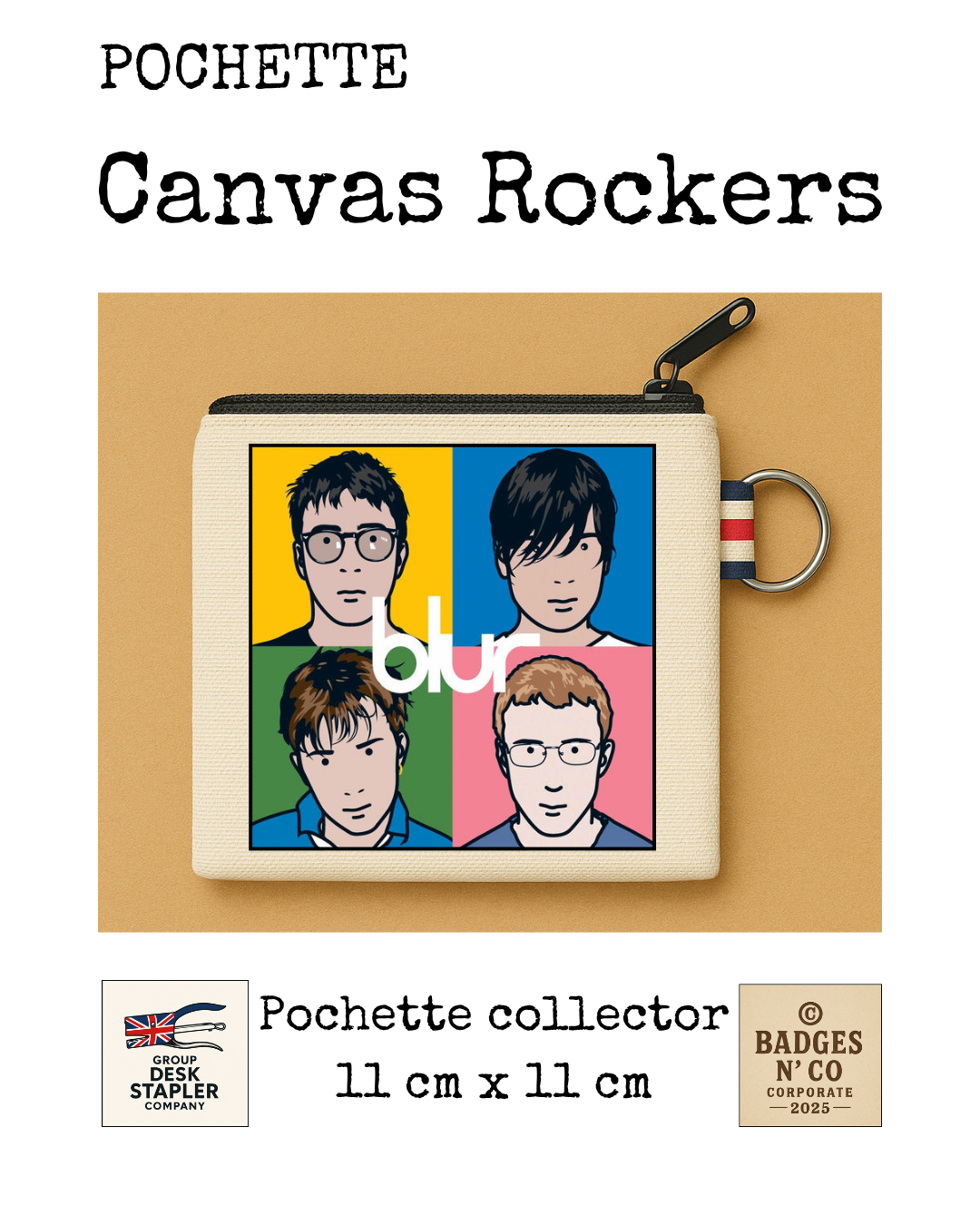 Blur Pochette Canvas Rockers 11x11 cm Collector