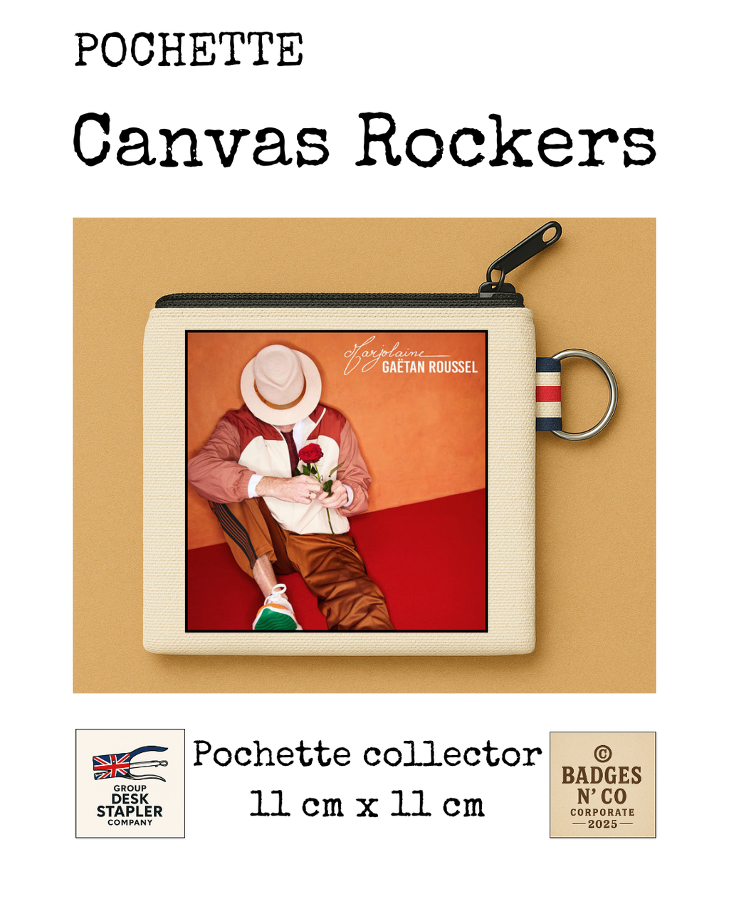 Gaëtan Roussel Pochette Canvas Rockers 11x11 cm Collector