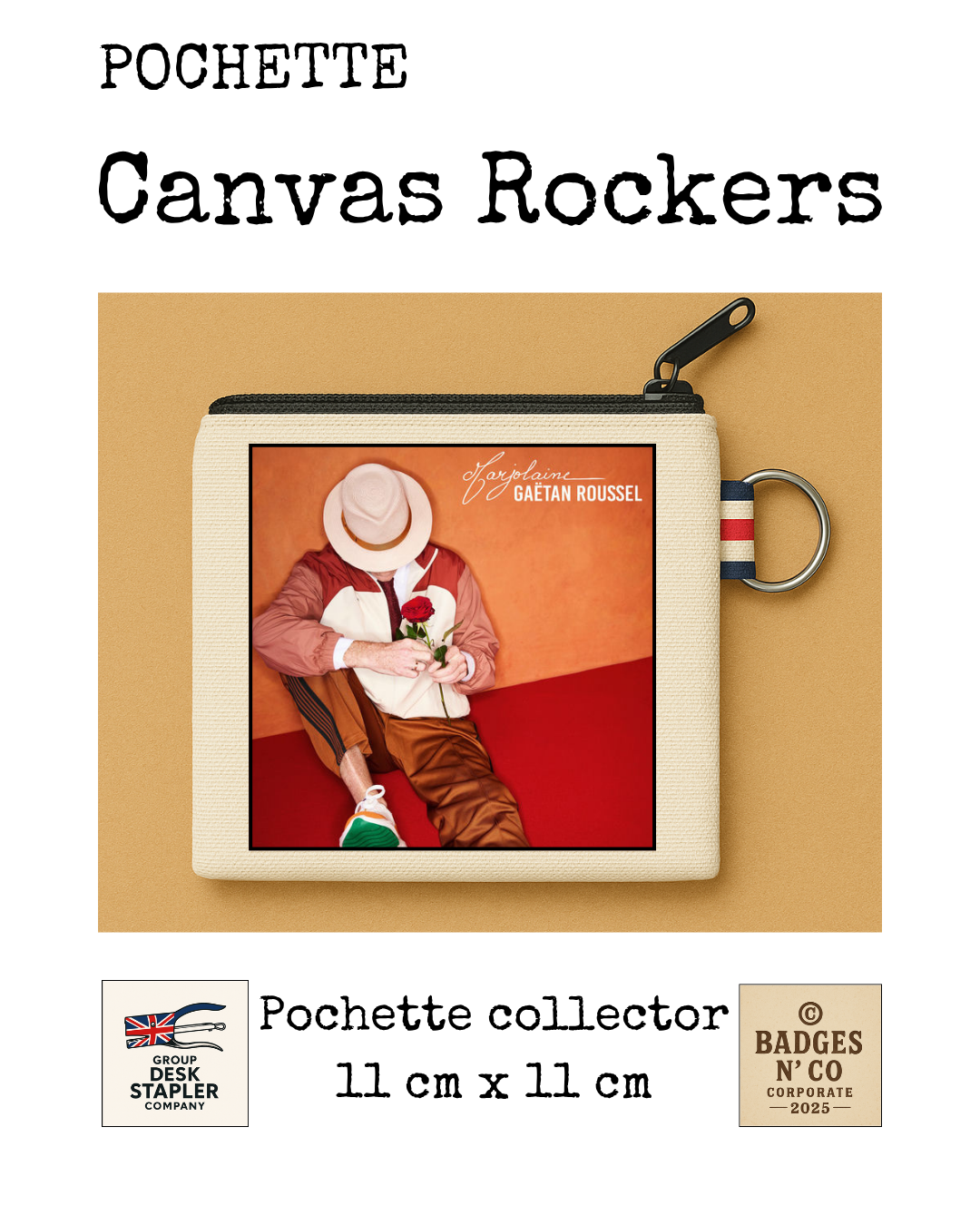 Gaëtan Roussel Pochette Canvas Rockers 11x11 cm Collector