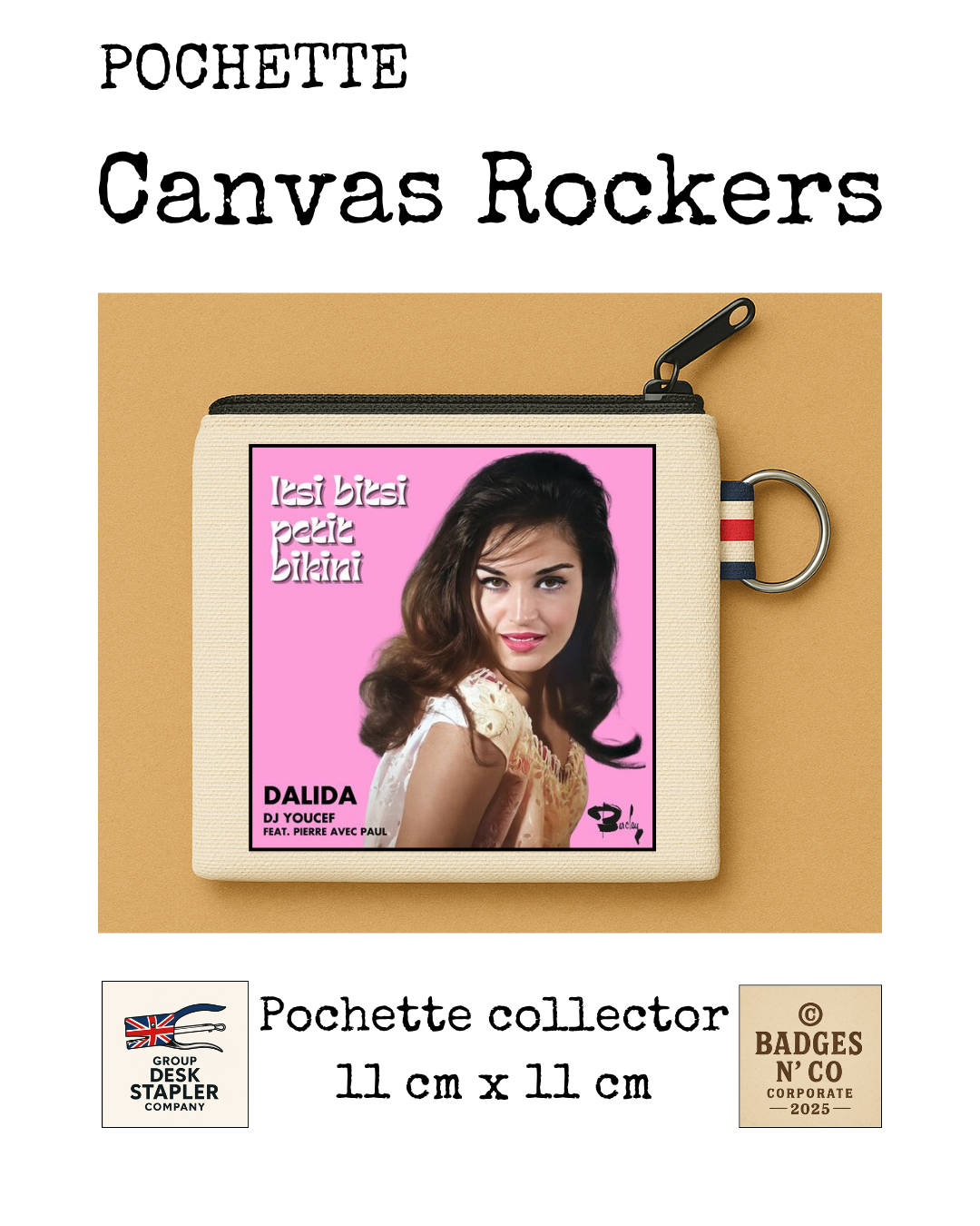 Pochette Dalida Canvas Rocker collector 11x11 cm