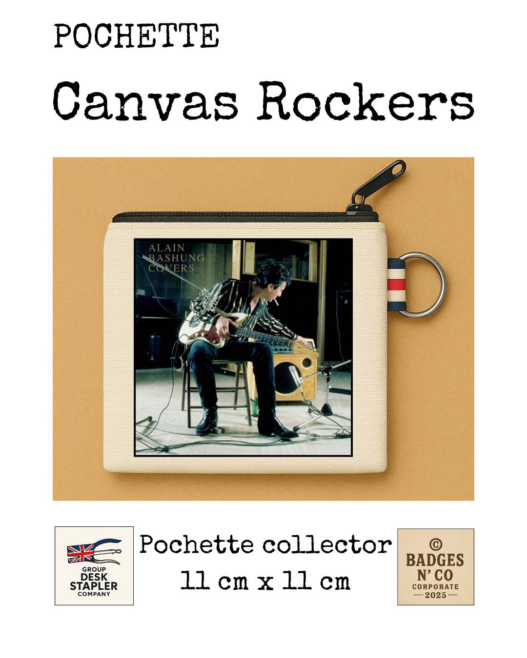 Pochette Alain Bashung 11x11 cm rock français poétique collector design musical