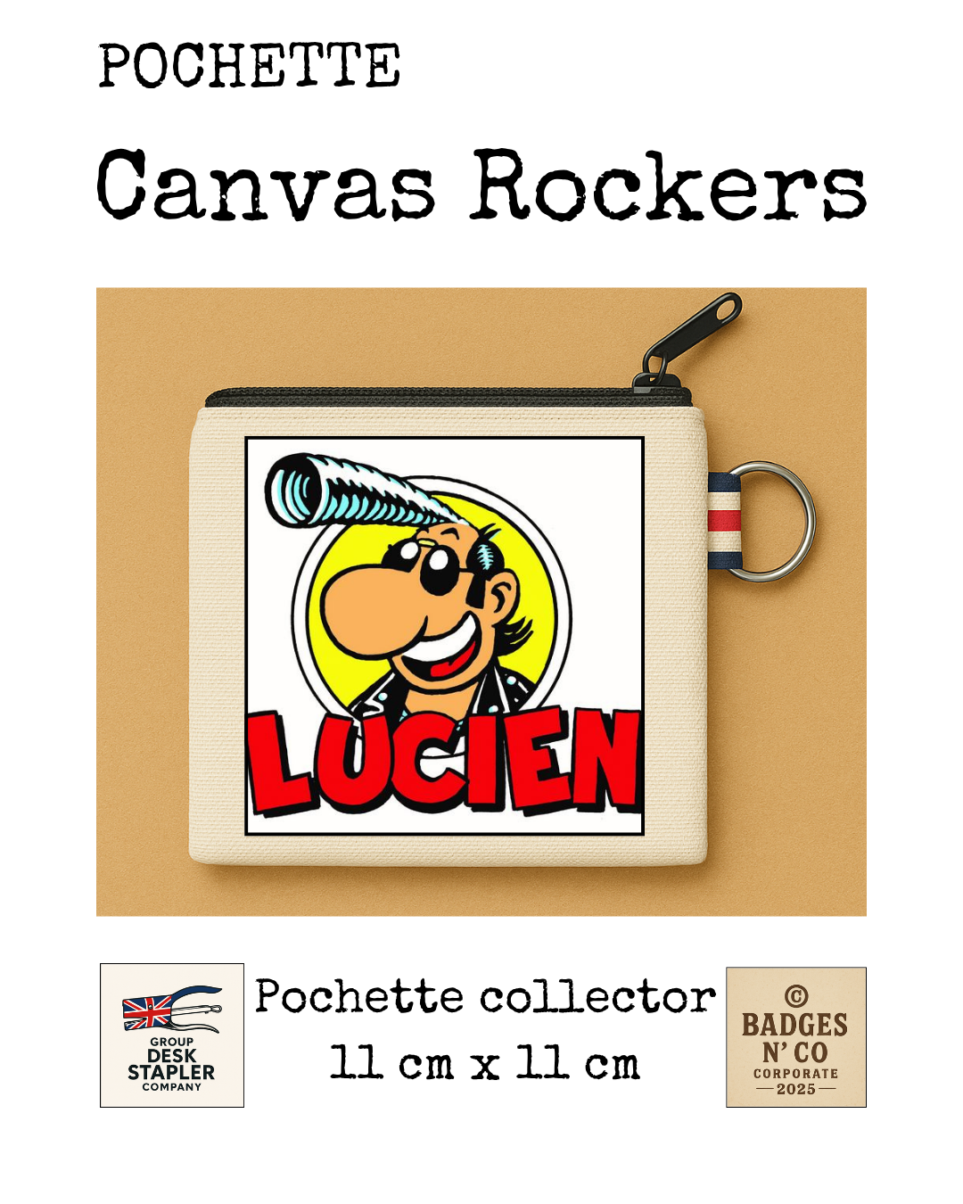 Pochette Lucien Frank Margerin Canvas Rocker collector 11x11 cm