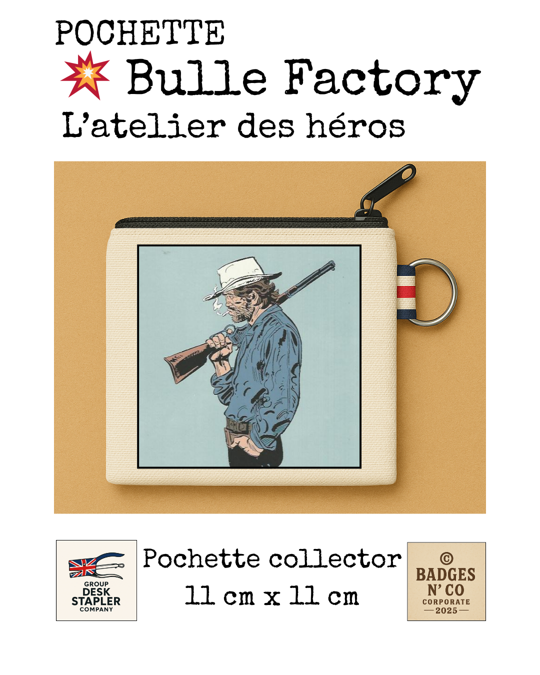 Pochette Blueberry Bulle Factory 11x11 cm BD culte collector