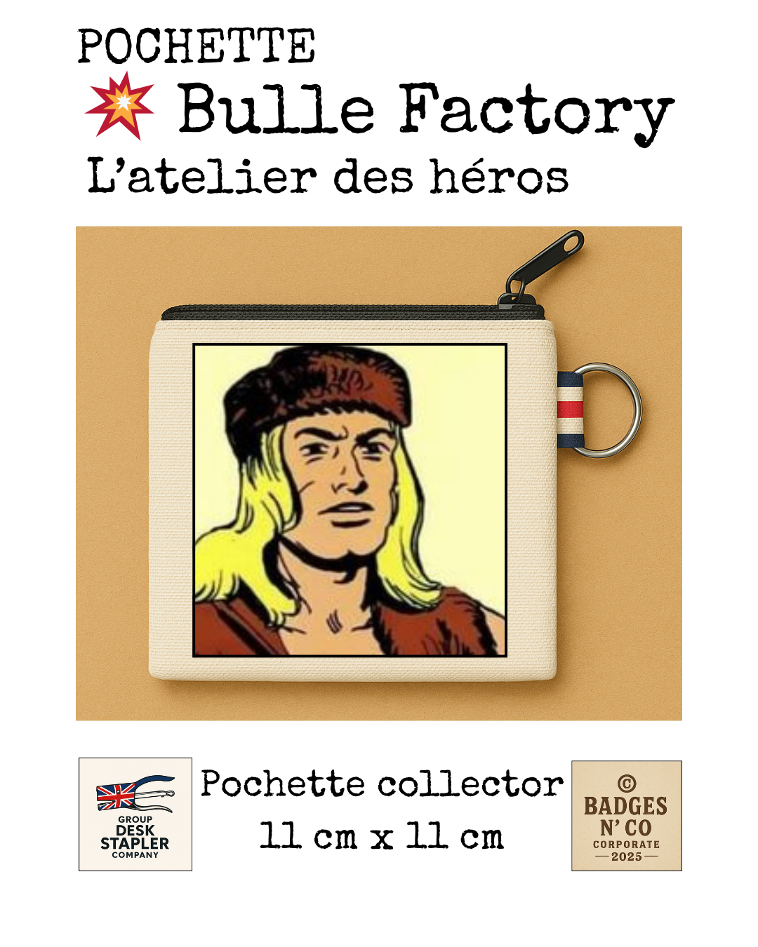 Pochette Bleck le Roc Bulle Factory 11x11 cm bd vintage collector