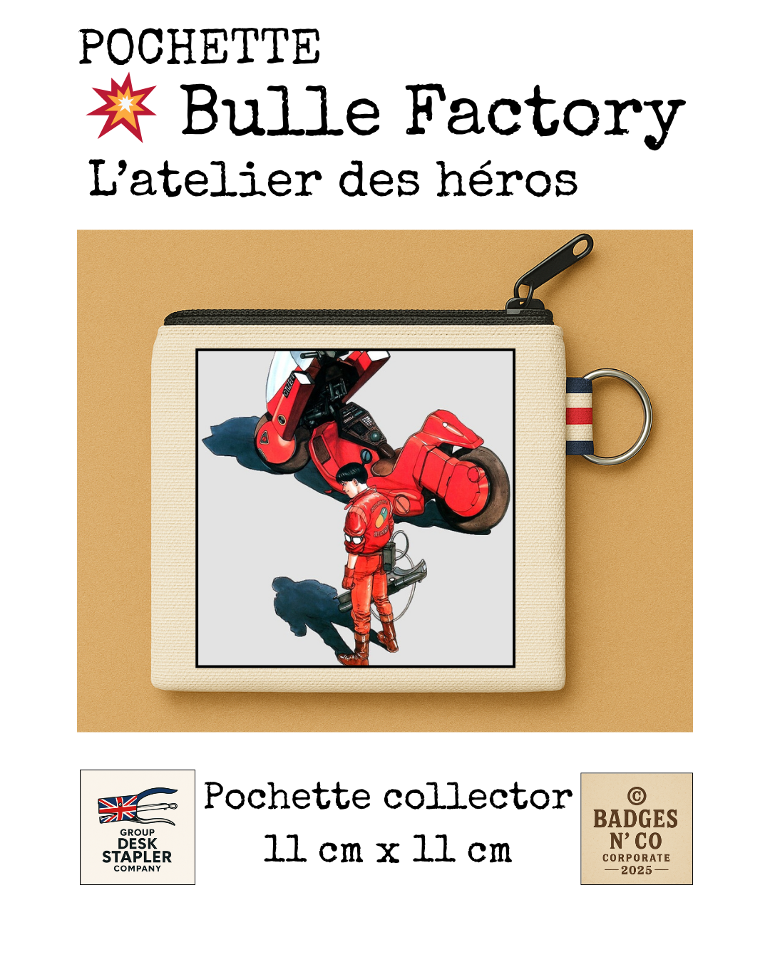 Pochette Akira Bulle Factory 11x11 cm manga culte collector