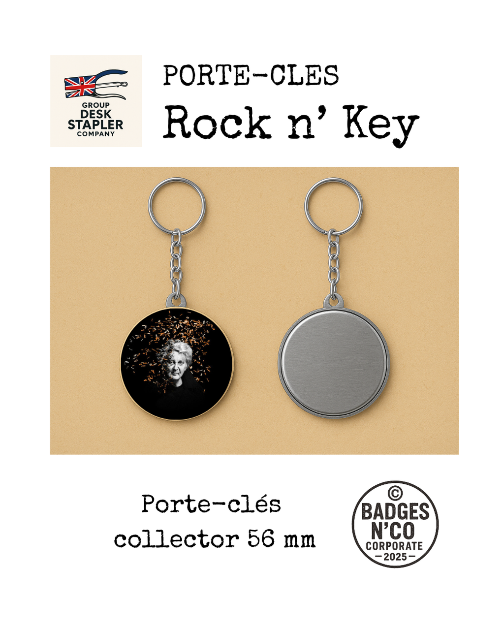 Porte-clés Jacques Higelin 56 mm chanson française rock poétique collector design musical