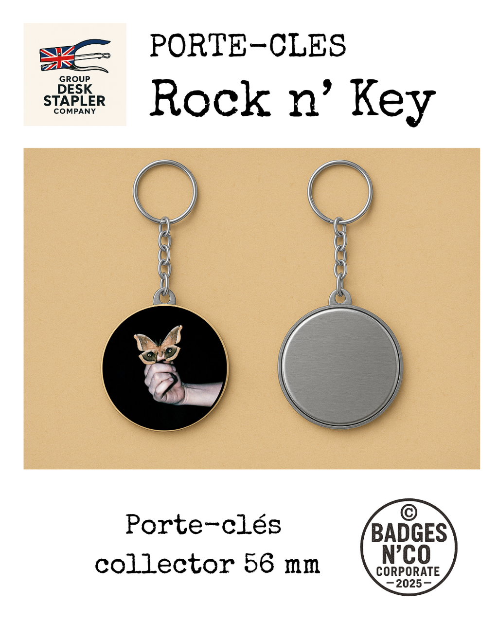 Porte clé Soulwax 56 mm electro rock belge collector design Rock n Key