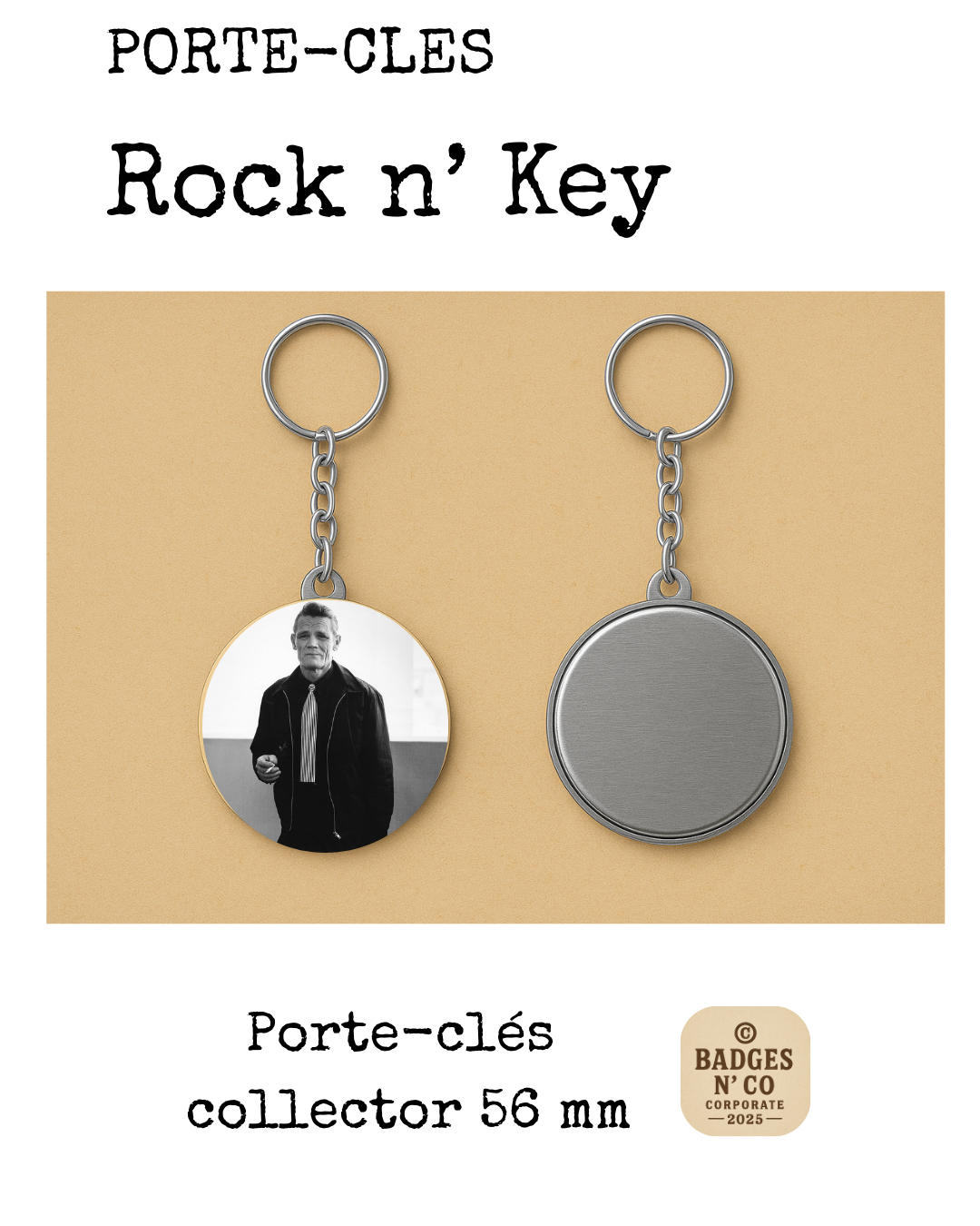 Porte-clés Chet Baker Rock n’ Key collector 56 mm