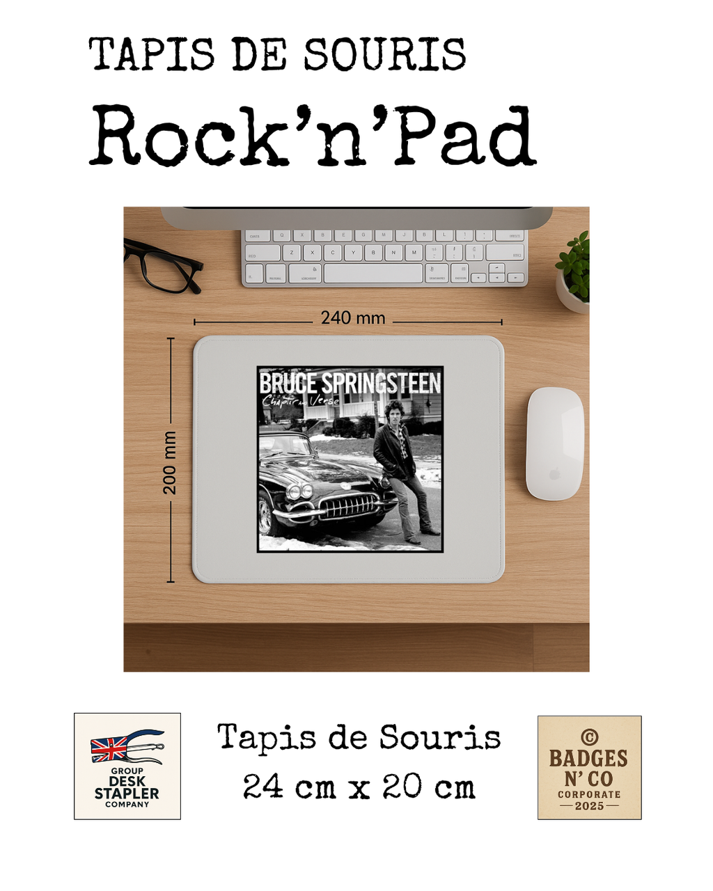 Tapis de souris Bruce Springsteen Rock n’Pad album collector