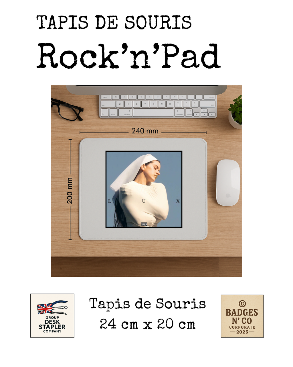 Tapis de souris Rosalía Rock’n’Pad pop latine flamenco urbain collector design musical